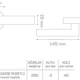 KAYSERİ-670-2 Rozetli Kapı Kolu