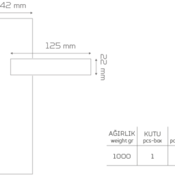 PALYO-140 Aynalı Kapı Kolu
