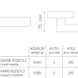PRO MASSİMO-1022 Rozetli Kapı Kolu