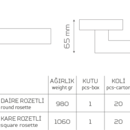ULTRA-984 Rozetli Kapı Kolu