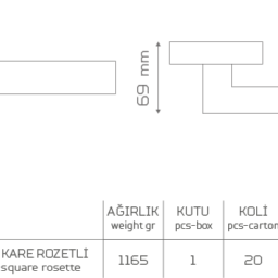 Z2007 Rozetli Kapı Kolu