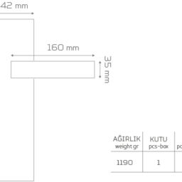 Z2029 Aynalı Kapı Kolu