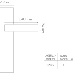 Z2038 Aynalı Kapı Kolu