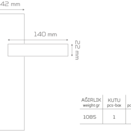 Z2039 Aynalı Kapı Kolu