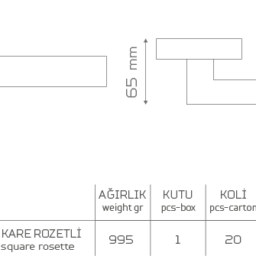 Z4014 Rozetli Kapı Kolu